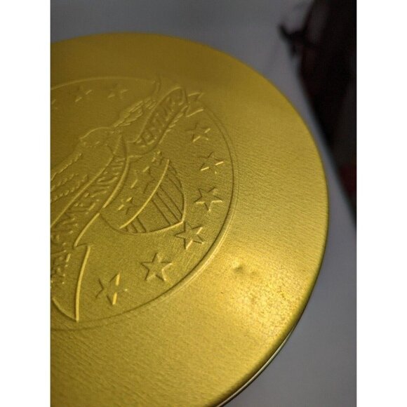 The American Century Tin Advertising Trail's End Storage Can Eagle Gold Lid VTG - Picture 7 of 7